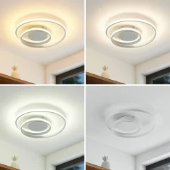 Lindby LED plafondlamp Emisua, wit, CCT, dimbaar