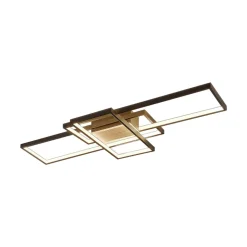 Lindby LED plafondlamp Emiljan, zwart, dimbaar, aluminium