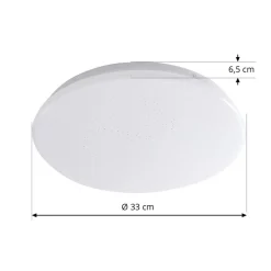 Lindby LED plafondlamp Eovi, Ø 33 cm, wit, 4.000 K