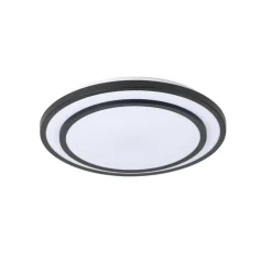 Lindby LED plafondlamp Essina, zwart, metaal, CCT, dimbaar.