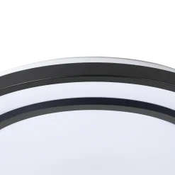 Lindby LED plafondlamp Essina, zwart, metaal, CCT, dimbaar.