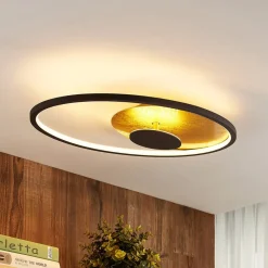 Lindby LED plafondlamp Feival, 61 cm, roest/goud, dimbaar