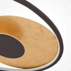 Lindby LED plafondlamp Feival, 61 cm, roest/goud, dimbaar