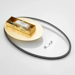 Lindby LED plafondlamp Feival, 61 cm, roest/goud, dimbaar