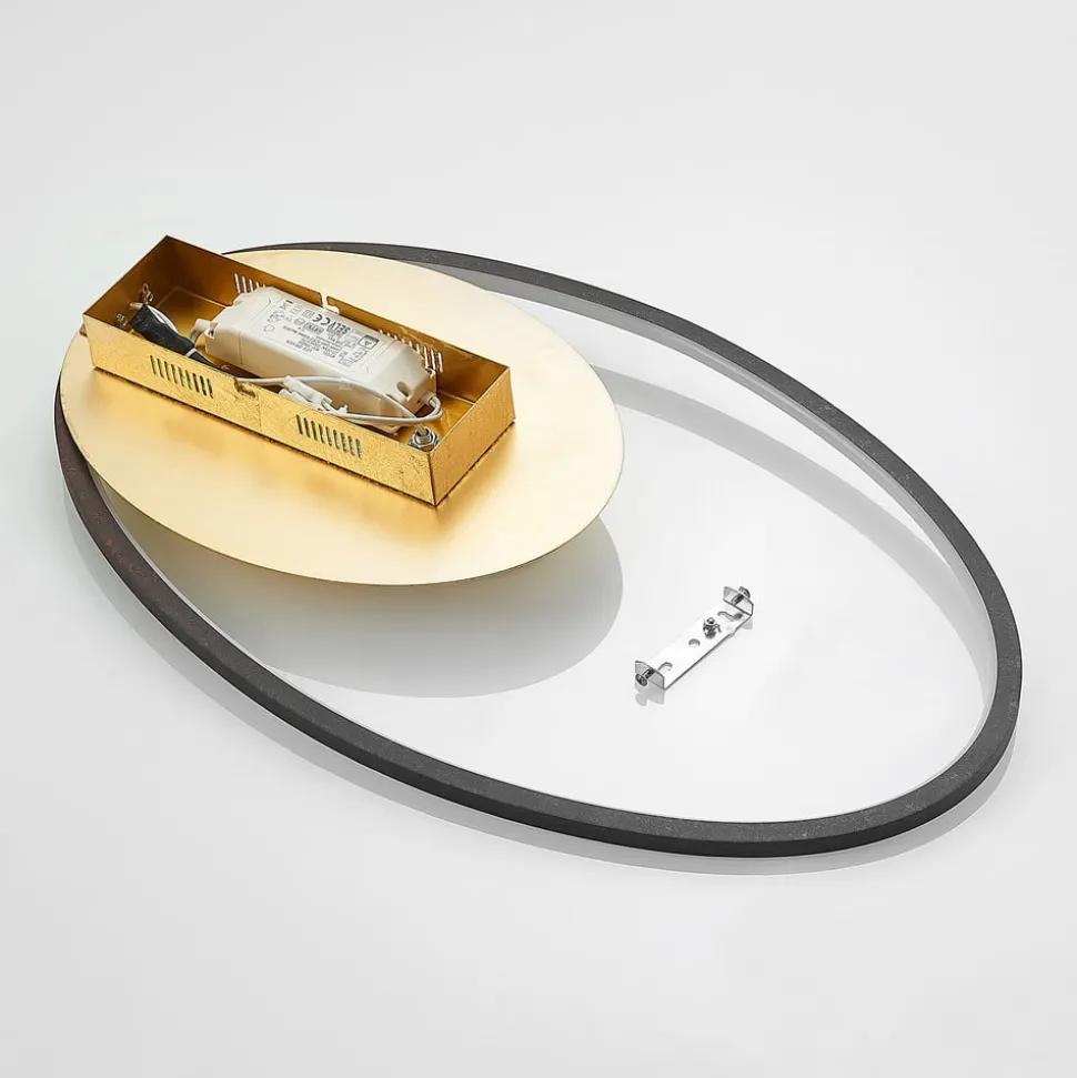 Lindby LED plafondlamp Feival, 61 cm, roest/goud, dimbaar