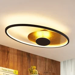 Lindby LED plafondlamp Feival, 73 cm, roest/goud, dimbaar