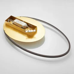 Lindby LED plafondlamp Feival, 73 cm, roest/goud, dimbaar