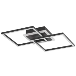 Lindby LED plafondlamp Fjardo, hoekig, zwart, CCT, afstandsbediening