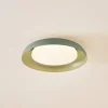 Lindby LED plafondlamp Florie, groen, metaal, Ø 40 cm