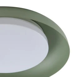 Lindby LED plafondlamp Florie, groen, metaal, Ø 40 cm