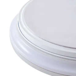 Lindby LED plafondlamp Furgo, zilver/wit, kunststof, IP44