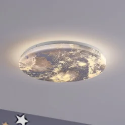 Lindby LED plafondlamp Gaios Ø 38 cm, blauw, CCT, dimbaar