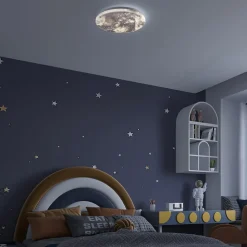 Lindby LED plafondlamp Gaios Ø 38 cm, blauw, CCT, dimbaar