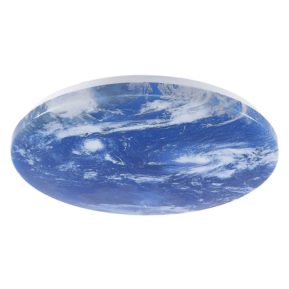 Lindby LED plafondlamp Gaios Ø 38 cm, blauw, CCT, dimbaar