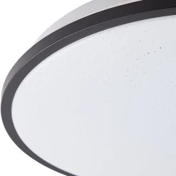Lindby LED plafondlamp Glane, Ø 38 cm, zwart/wit, IP44