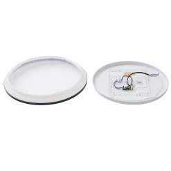 Lindby LED plafondlamp Glane, Ø 38 cm, zwart/wit, IP44