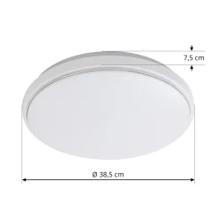 Lindby LED plafondlamp Glamo, Ø 39 cm, chroom, wit, IP44
