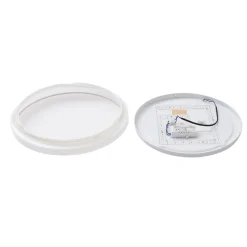 Lindby LED plafondlamp Glamo, Ø 39 cm, chroom, wit, IP44