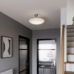 Lindby LED plafondlamp Gunda, wit, glas, Ø 48cm