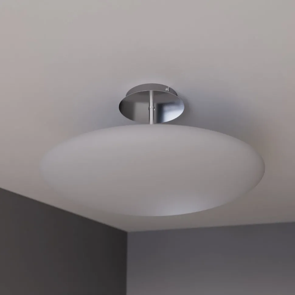 Lindby LED plafondlamp Gunda, wit, glas, Ø 48cm