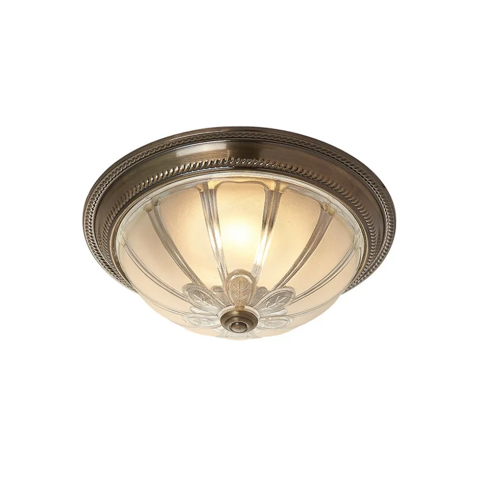 Lindby LED plafondlamp Henja, antiek messing, Ø 32 cm, dimbaar