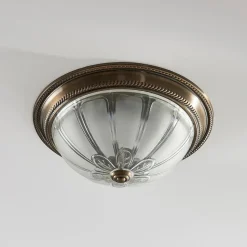 Lindby LED plafondlamp Henja, antiek messing, Ø 32 cm, dimbaar