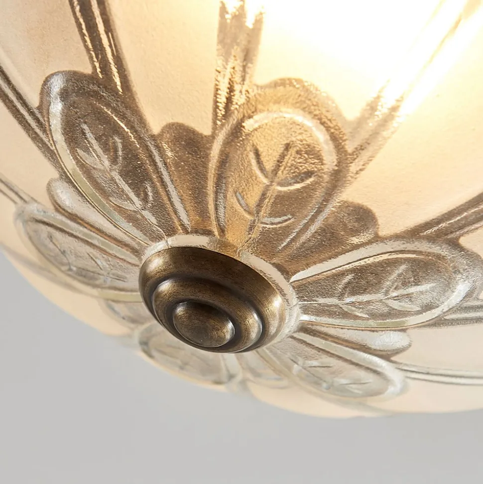 Lindby LED plafondlamp Henja, antiek messing, Ø 32 cm, dimbaar