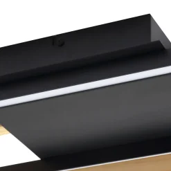 Lindby LED plafondlamp Holamu, 80 cm, hout