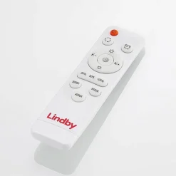 Lindby LED plafondlamp Hudsona, Ø 49 cm, hout, bruin