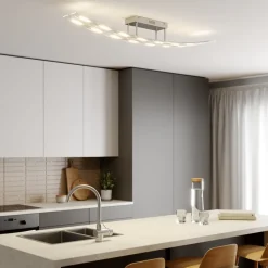 Lindby LED plafondlamp Jarda, glas, 134 cm lang, dimbaar