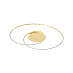 Lindby LED plafondlamp Joline, Ø 74 cm, goudkleurig, metaal