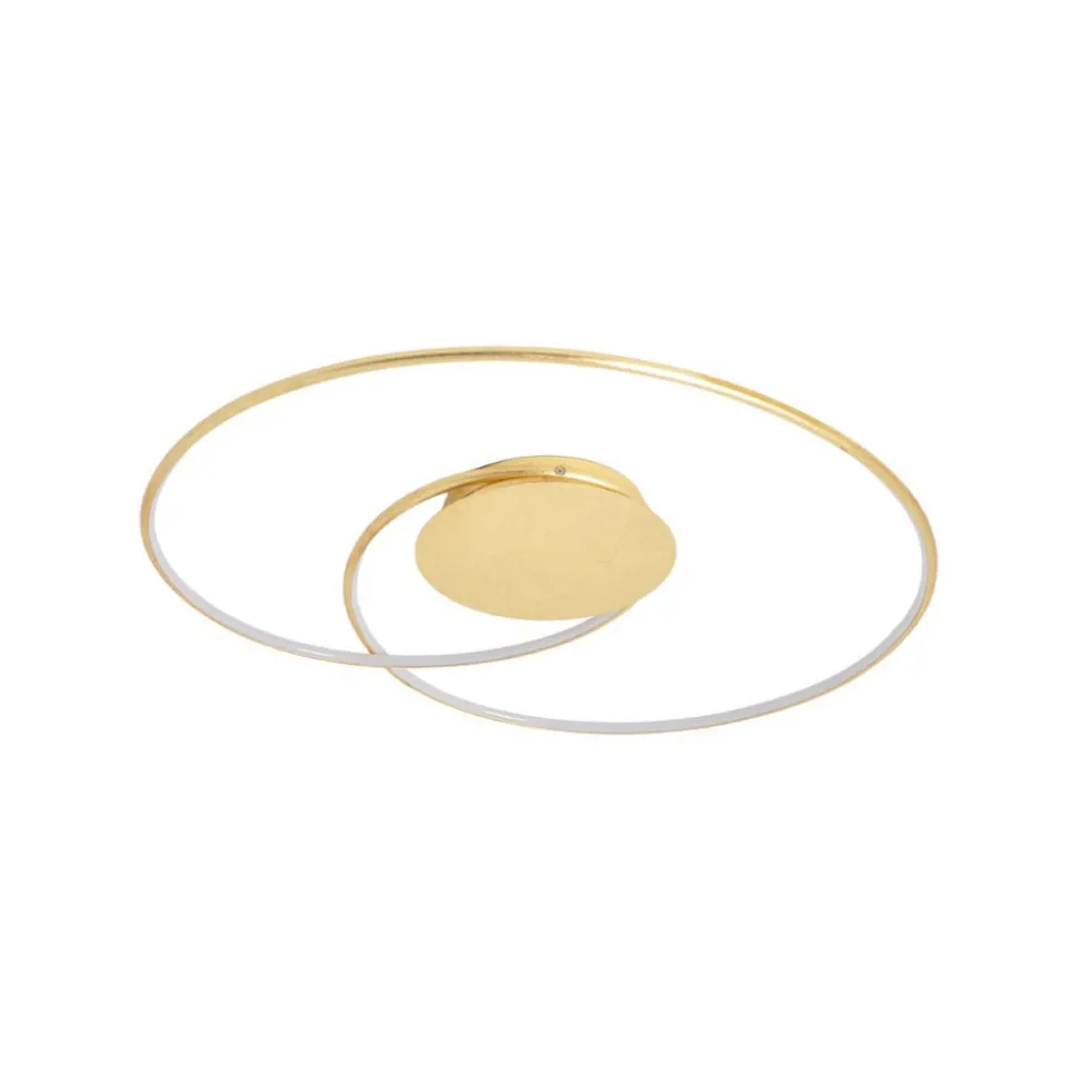 Lindby LED plafondlamp Joline, Ø 74 cm, goudkleurig, metaal