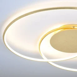 Lindby LED plafondlamp Joline, Ø 74 cm, goudkleurig, metaal