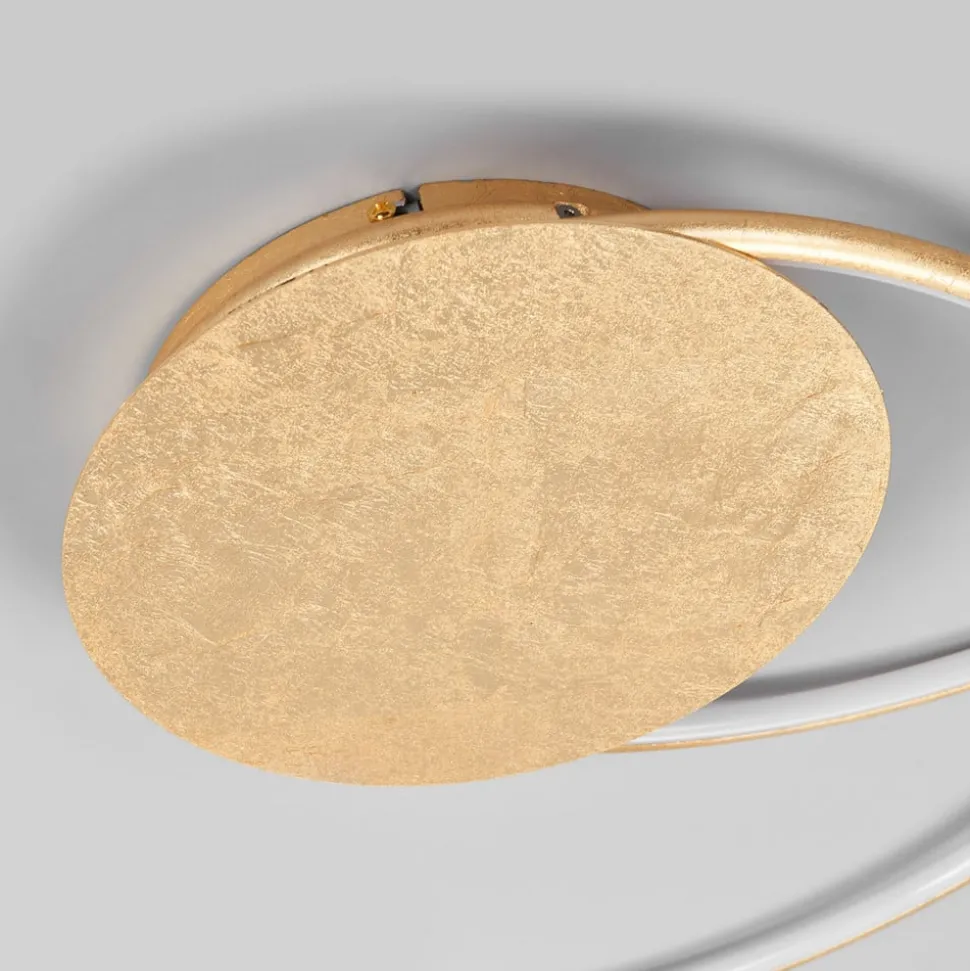 Lindby LED plafondlamp Joline, Ø 74 cm, goudkleurig, metaal