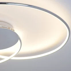 Lindby LED plafondlamp Joline, Ø 74 cm, chroomkleurig, metaal