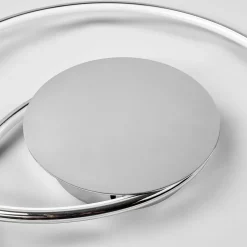 Lindby LED plafondlamp Joline, set van 2, Ø 46 cm, chroomkleurig