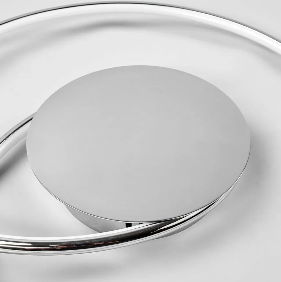 Lindby LED plafondlamp Joline, set van 2, Ø 46 cm, chroomkleurig