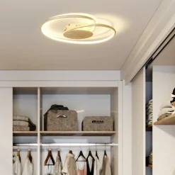 Lindby LED plafondlamp Joline, Ø 45 cm, goudkleurig, metaal