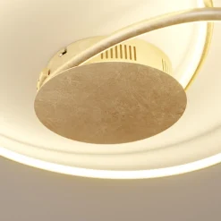 Lindby LED plafondlamp Joline, Ø 45 cm, goudkleurig, metaal