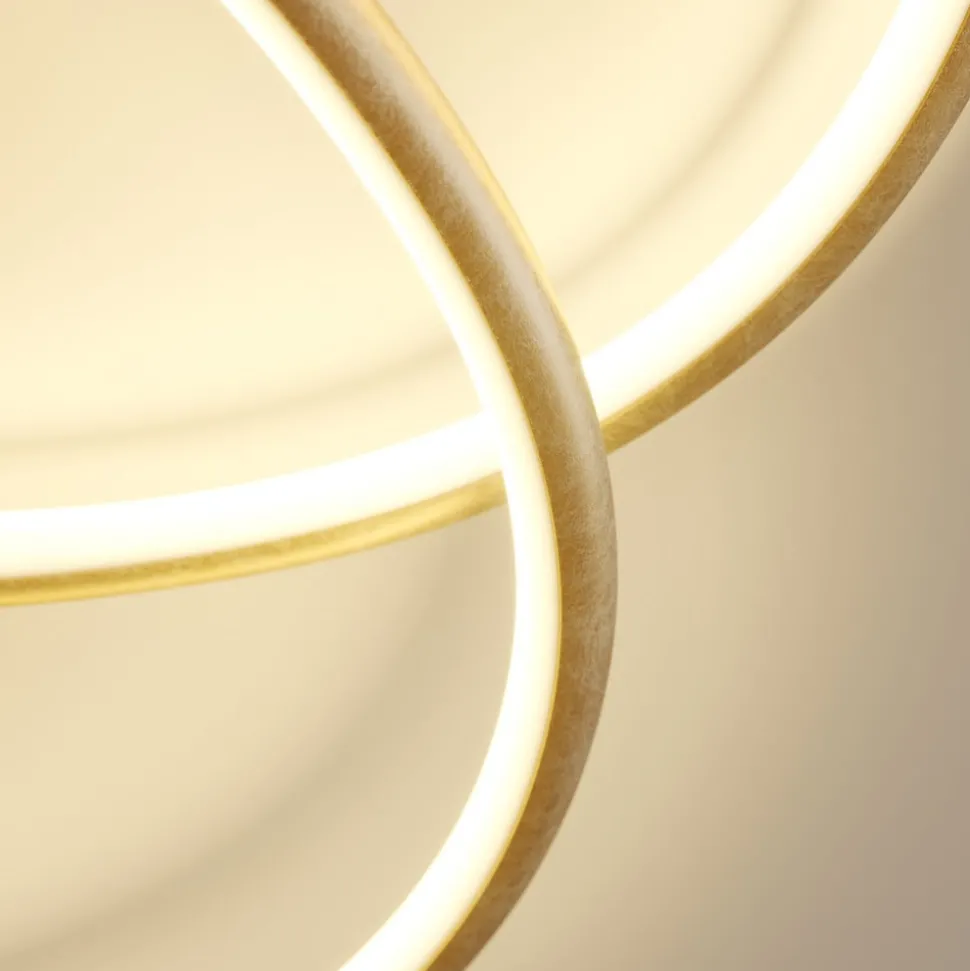 Lindby LED plafondlamp Joline, Ø 45 cm, goudkleurig, metaal