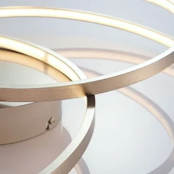 Lindby LED plafondlamp Joline, Ø 60 cm, nikkelkleurig, metaal