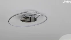 Lindby LED plafondlamp Joline, Ø 46 cm, chroomkleurig, metaal