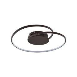 Lindby LED plafondlamp Joline, Ø 45 cm, roestbruin, metaal