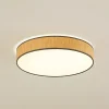 Lindby LED plafondlamp Jutis, beige, zeewier, Ø 50 cm