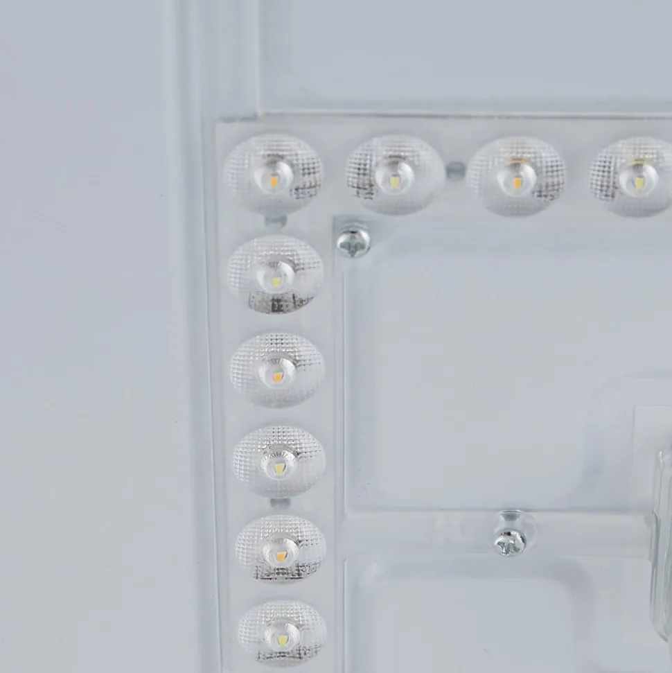 Lindby LED plafondlamp Jutis, beige, zeewier, Ø 50 cm