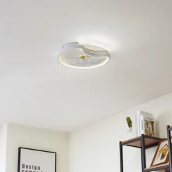 Lindby LED plafondlamp Kosmo, 40 cm, wit, metaal, maan