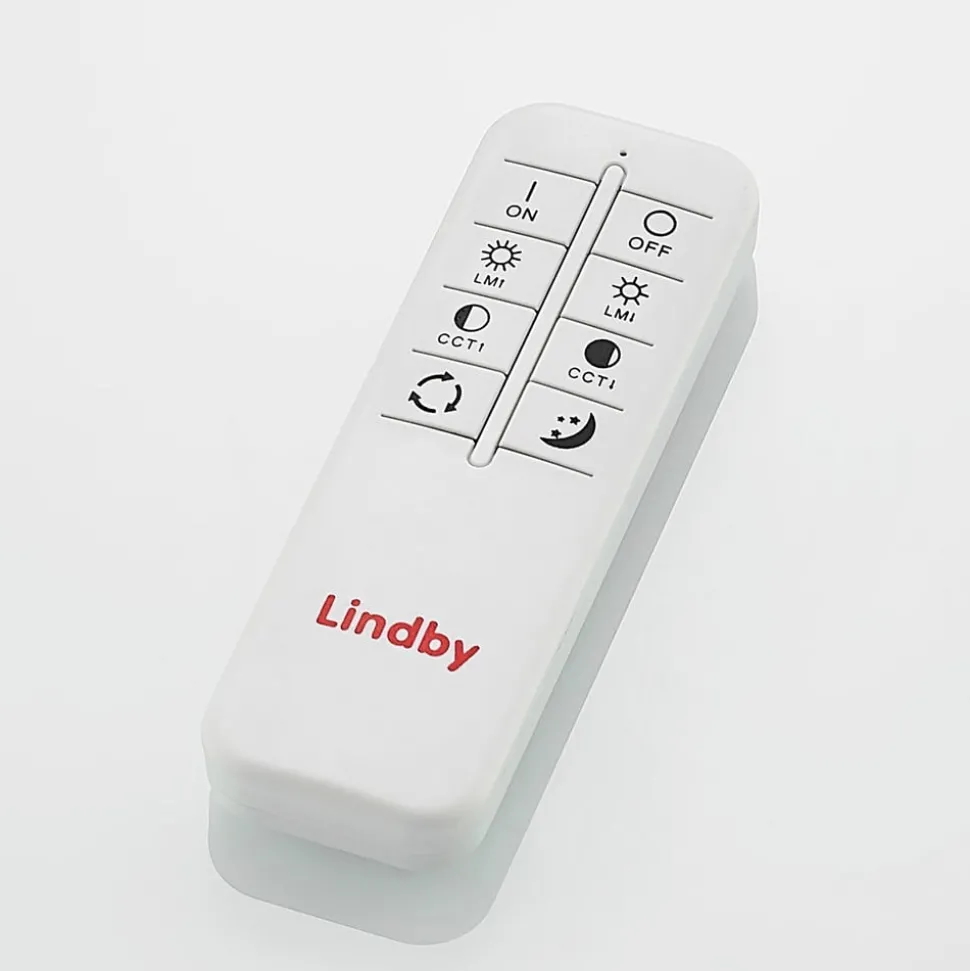 Lindby LED plafondlamp Lanira, Ø 60 cm, hout, afstandsbediening, CCT