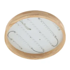 Lindby LED plafondlamp Lanira, Ø 50 cm, hout, afstandsbediening, CCT