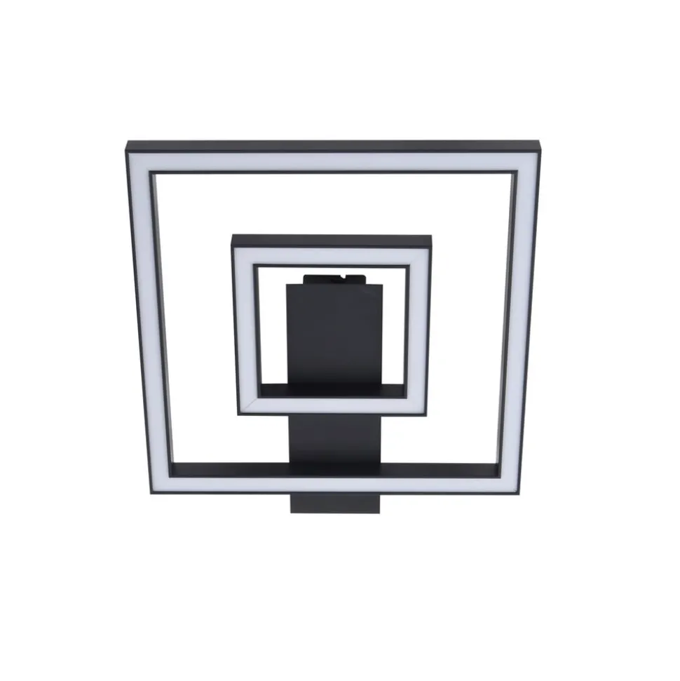 Lindby LED plafondlamp Madamo, zwart, 30 cm, 3000K, aluminium