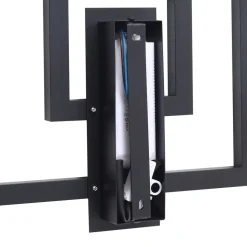 Lindby LED plafondlamp Madamo, zwart, 30 cm, 3000K, aluminium